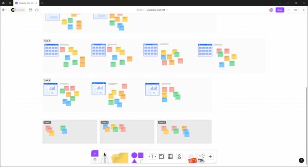 A FigJam screenshot with a lot of sticky notes.